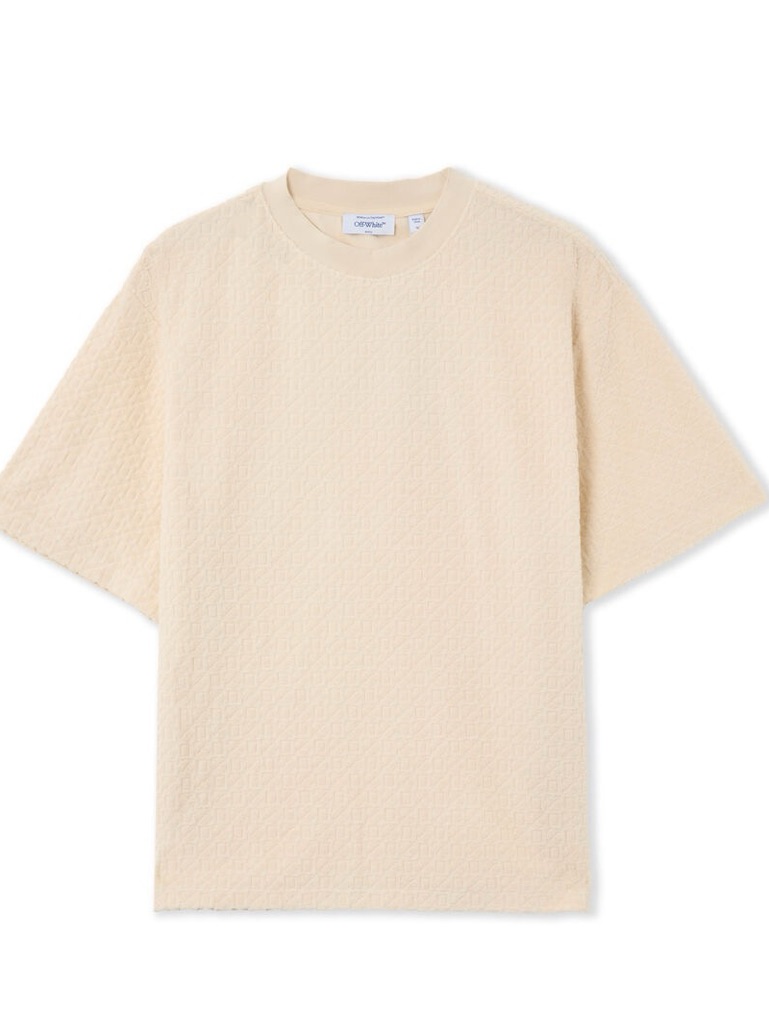 Off-White Towel Terry All Over Logo T-Shirt (Measurements) Size M $575 Retail